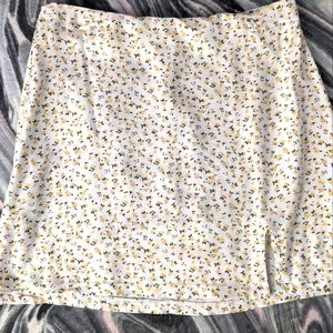 Lottie Moss Yellow Rose Print Mini Skirt
